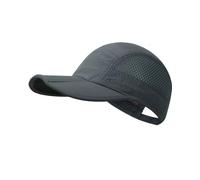 Folding Running Man Hat,Visors Sport Cap Summer Mesh Breathable Waterproof Trucker Hat Women Baseball Cap Hiking Quick-Drying Hat with 3.54in Brim 19-24in Adjustable Unisex Hat 63g Deep Gray JQ53