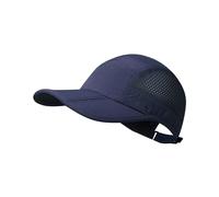 Folding Running Man Hat,Visors Sport Cap Summer Mesh Women Baseball Cap Hiking Breathable Waterproof Trucker Hat Quick-Drying Hat with 3.54in Brim 19-24in Adjustable Unisex Hat 63g Navy TG33