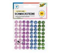 FOLIA Folia Schmucksteine GLITTERY CHARM, selbstklebend, 64 Stück
