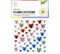 folia Herz-Schmucksteine, selbstklebend, 54 Stück, Ausführung: basic