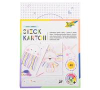 Folia Ausnäh- oder Stickkarton, 40 Blätter, Stickkarten, Farbe: weiß