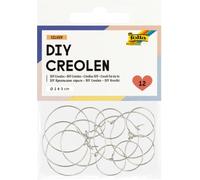 folia Creolen Set Ohrringe 12 Stk. Schmuckzubehör Schmuck Silber
