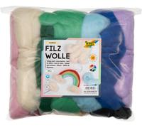 Folia Filzwolle Regenbogen, 12 Farben, 350 g