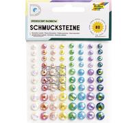 Folia Schmucksteine IRIDESCENT RAINBOW selbstklebend 80 Stück