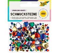 Folia Funkelnde Schmucksteine, Herzen - 450 Stück