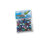 Folia Schmucksteine eckig u. rund - ca. 800 Teile, Größen/Farben sortiert