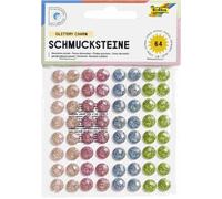 Folia Schmucksteine GLITTERY CHARM, selbstklebend, 64 Stück 4001868068009