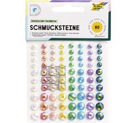 Folia Schmucksteine IRIDESCENT RAINBOW selbstklebend 80 Stück