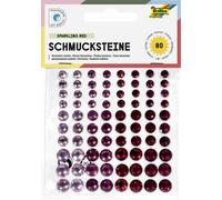 Folia Schmucksteine SPARKLING RED selbstklebend 80 Stück