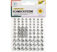Folia Schmucksteine SPARKLING CLEAR, transparent, selbstklebend, 80 Stück