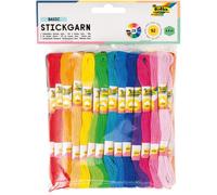 Folia Stickgarn BASIC, 52 Docken je 8m in 26 Farben Schreibwaren - -