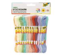 FOLIA® Stickgarn Set, 2 x 26 Pastellfarben 8 m