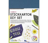 Folia Stickkarton DIY Set, 25-teilig, unbedruckt