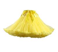 FOLOBE Erwachsene luxuriöse weiche Chiffon Petticoat Tüll Tutu Rock Damen Tutu Kostüm Petticoat Ballett Tanz Rock