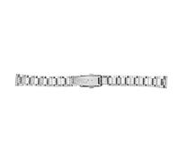 FOLOSAFENAR Edelstahl Armband silber verstellbar mit Schnellverschluss und Doppelverschluss Schnalle für Uhrenband Ersatzband Damen Herren langlebig korrosionsbeständig Stahlarmband Metallarmband