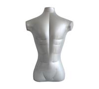 Folpus Oberkörper-Schaufensterpuppe, PVC, vielseitige Hemdform, Display-Modell, Kleidungs-Display-Requisiten, aufblasbar für Halsketten, Bademoden, Männer Halbkörper