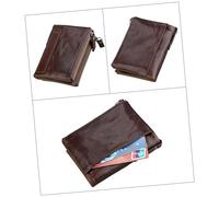 FOMIYES 1 Stück Herren Geldbörse mit Reißverschluss Multifunktionale RFID Sichere Brieftasche für Männer Braun Kompaktes Design Große Kapazität für Karten und Bargeld