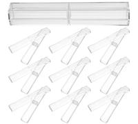 FOMIYES 10 Stück Transparente Stiftebox aus Robustem Kunststoff Rechteckiges Federmäppchen 15,5x2,5x2,5cm für Schüler und Studenten Stiftetui zur Praktischen Stifteaufbewahrung