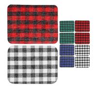 FOMIYES 12 Stück Pack Bügelflicken Karierte Aufnäher 12,4 X 9,4cm zum Aufbügeln für Kleidung Kissenbezüge und Hemden