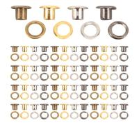 FOMIYES 120 Sätze Kleine Metallösen Bunte 3mm Runde Ösen für Reparaturen | Eisen und Kupfer, Glatte Oberfläche ohne Grate, für Taschen und Notizbücher