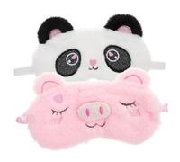 FOMIYES 2 Sätze Plüsch-augenmaske Augenmaske Zum Schlafen Gewichtete Schlafmaske Augenkompresse Für Trockene Augen Schutz Gel Lichter Augenklappe Gummiband 2 Stück * 2