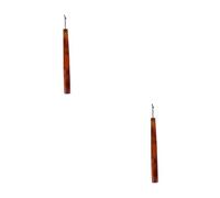 FOMIYES 2 Stck. Schuhträger Schuhhorn für Zubehör Schuhanzieher mit langem Griff tragbarer Schuhlöffel tragbare Schuhanzieher Reiseschuhorn kleiner Schuhanzieher Rindsleder Braun