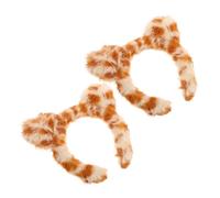 FOMIYES 2 Stück Kawaii Stirnband Mit Katzenohren Leopardenmuster Flauschiges Spa Stirnband Niedliches Tierohr Make Up Haarband Für Frauen Und Mädchen Hautpflege Gesichtswaschen Spa