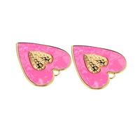 FOMIYES 2 Stück Teiliges Edelstahl Herzanhänger Großes Liebes-herz Design Hautfreundlich Leicht für Halsketten Schmuckherstellung und DIY Accessoires