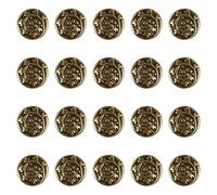 FOMIYES 20 Stück Vintage Mantelknöpfe aus Metall Runde Anzugknöpfe Rostfrei 20mm Selbstgemacht Knöpfe für Jacken Hemden und Taschen