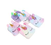 FOMIYES 2stücke Teiliges Einhorn Plüsch Münzfach Kleine Weiche Geldbörsen Mit Reißverschluss Vielseitig Als Schmuck Kosmetiktasche Für Mädchen Und Frauen Farblich Zufällige Lieferung