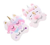 FOMIYES 3 Sätze Einhorn Augenklappe Schlafmaske Für Süßer Schlaf Schlafmaske Mit Kopfhörern Gesicht Augenmaske Schlafen Reise n-cartoon Baumwolle 6 Stücke * 3