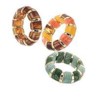 FOMIYES 3 Stück Damen Armband Klobiges Manschettenarmband Böhmischer Breiter Armreif Aus Acryl Geometrischer Armreif Aus Legierung Klobiges Breites Armband Aus Acryl Armreifen Für