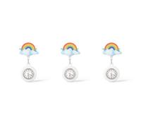 FOMIYES 3 Stück Einziehbare Regenbogen Krankenschwesternuhr, Silikon | Waschbare Hülle, Abnehmbarer Deckel, Leichtes Design, als Geschenk für Frauen und Pflegekräfte
