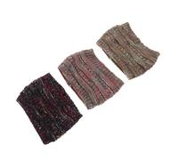 FOMIYES 3 Stück Pack Damen Stirnbänder Winter Warmes Elastisches Strick Stirnband mit Ohrenwärmer Breite Französische Häkelbänder für Festivals und Outdoor