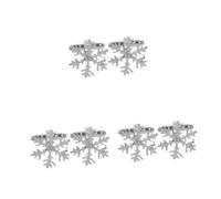 FOMIYES 3 Stück Schneeflocken Manschettenknöpfe aus Kupfer Silberfarben Einzigartiges Design Verarbeitung Schmuck Dekoration für Hemden Geeignet für Herren und Damen Festliche Anlässe Wie