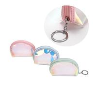 FOMIYES 3 Stücke Transparente Aufbewahrungstaschen für Damen Wasserfeste Geldbörse Bunten Farben für Make Up Schmuck und Tägliche Nutzung Zufällige Farbe