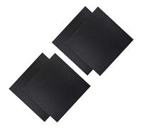 FOMIYES 4 Stück Aida Stoff 30x30cm Schwarz 11ct Baumwolle Kreuzstichstoff für Selbstgemacht Stickerei Handgestickt Langlebig Sicher