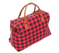 FOMIYES Canvas Reisetasche Karierte Handtasche 22 Zoll Verschleißfest Reißfest Multifunktionale Wochenend und Sporttasche für Outdoor Business und Reisen