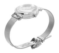 FOMIYES Damen-Armbanduhren Kleine Dünne Quarzuhr Mit Mesh-Armband Elegante Dresswatch (Silber)