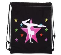 FOMIYES Gymnastics Print Drawstring Bag Stylischer Robuster Sport Freizeitrucksack mit Großem Fassungsvermögen Praktischem Schnellverschluss und Vielseitiger Nutzung für Fitness Yoga Tanz