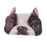 FOMIYES Niedliche Tier Schlafmaske mit Bulldog Motiv Weiche Atmungsaktive Augenabdeckung zum Schlafen Leichte Blickdichte Schlafbrille für Damen und Herren Lustige Tier Augenmaske für