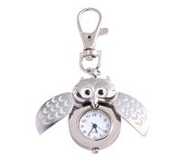 FOMIYES Retro Eulen Taschenuhr aus Legierung mit Praktischer Kette und Weißem Gehäuse als Dekoratives Accessoire und Eulen Geschenke für Damen und Herren