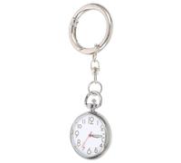 FOMIYES Schlüsselanhänger Uhr Legierung Schülerprüfungsuhr Leicht Tragbar Clip On Taschenuhr für Studenten Alltag