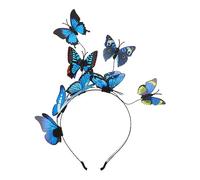 FOMIYES Schmetterling Haarreif karneval kopfschmuck Haarband Schmetterling Fascinator Partei Fee Kopfschmuck Cosplay Kopfbedeckungen (Blau)