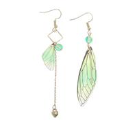 FOMIYES Schmetterlings Ohrhänger mit Quasten Grüne Flügel Tropfen Ohrringe für Brautjungfern und Festliche Anlässe 1 Paar Modischer Ohrschmuck