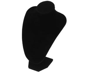 FOMIYES Schwarzer Samt Schmuck Schauregal mit 3D-PVC Puppe Stabiler Schmuckständer für Halsketten und Anhänger für Schmuckgeschäfte und Schaufenster