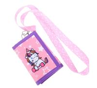 FOMIYES Trifold Canvas Portemonnaie Für Mädchen Mit Einhorn-Motiv Leichte Kleine Geldbörse Mit Schlüsselband Robust Und Geräumig Für Schulkinder Und Jugendliche Praktisches Mädchen-Wallet