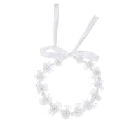 FOMIYES Weiße Handgefertigte Braut Hochzeit Haarschmuck mit Soft Clay Leichtes Blumenhaarband für Mädchen und Damen Stirnband als für Geburtstag Abschlussball und Festliche Anlässe