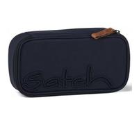 Satch Schlamperbox extra groß inkl. Trennfach Reißverschlussfach Stiftehalter Geodreieck Sichtfenster für Stundenplan Nordic Blue - Blau