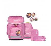 ergobag Schultaschen-Set Cubo WolkenzauBär – 5-teilig – Pink